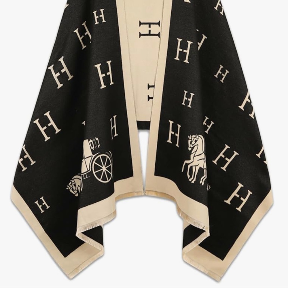 Black Cashmere Pashmina Luxury Shawl Scarf Soft Luxe Feel Expensive High Quality